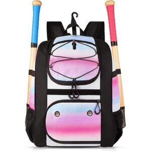 Softball Bag,Lightweight BaseballBat Backpack with Shoe Compartment,Baseball Bag